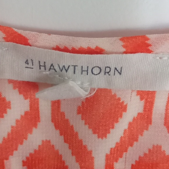 41 Hawthorn Geometric Orange Blouse - Picture 4 of 6
